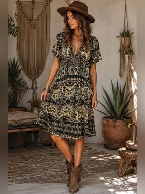 Musa Tribal Print Sundress (M)
